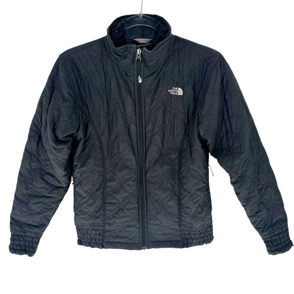 The North Face Jacket Girls XL Black Puffer Quilted Lightweight Full Zip Coat